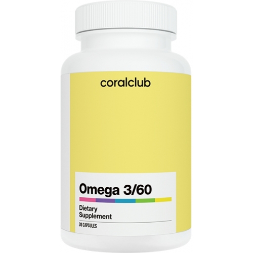 Kwasy tłuszczowe: Omega 3/60, 30 kapsułek (Coral Club)