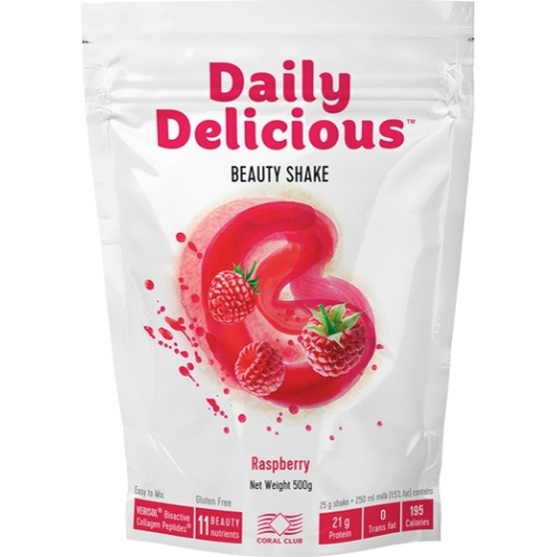 Energie und Leistungsfähigkeit: Protein Beauty Shake Himbeere Daily Delicious Beauty Shake Raspberry (Coral Club)