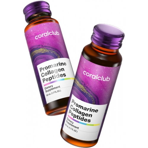 Здравето на жените: Promarine Collagen Peptides / Промарин колагенови пептиди, 10 флакона (Coral Club)