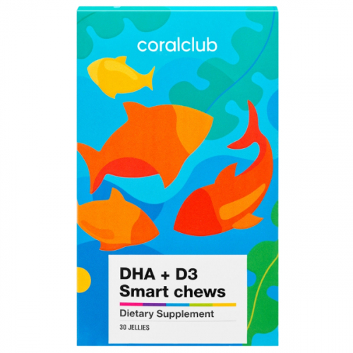 Бала денсаулығы: DHA+D3 Smart Chews (Coral Club)