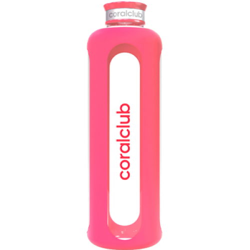 Стеклянная бутылка ClearWater Розовая, water, бутылка, вода, water glass