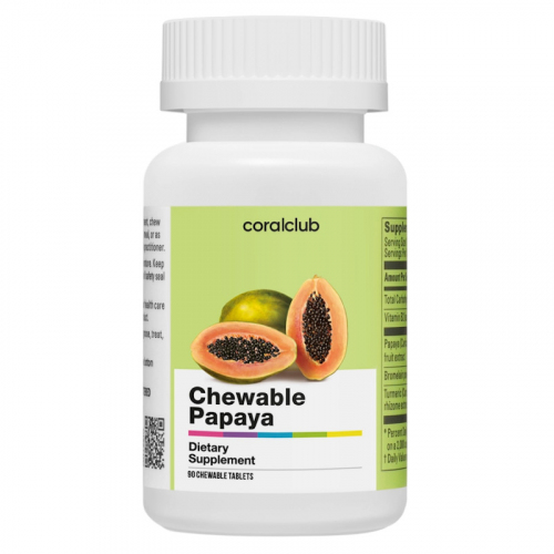 Храносмилане: Chewable Papaya (Coral Club)